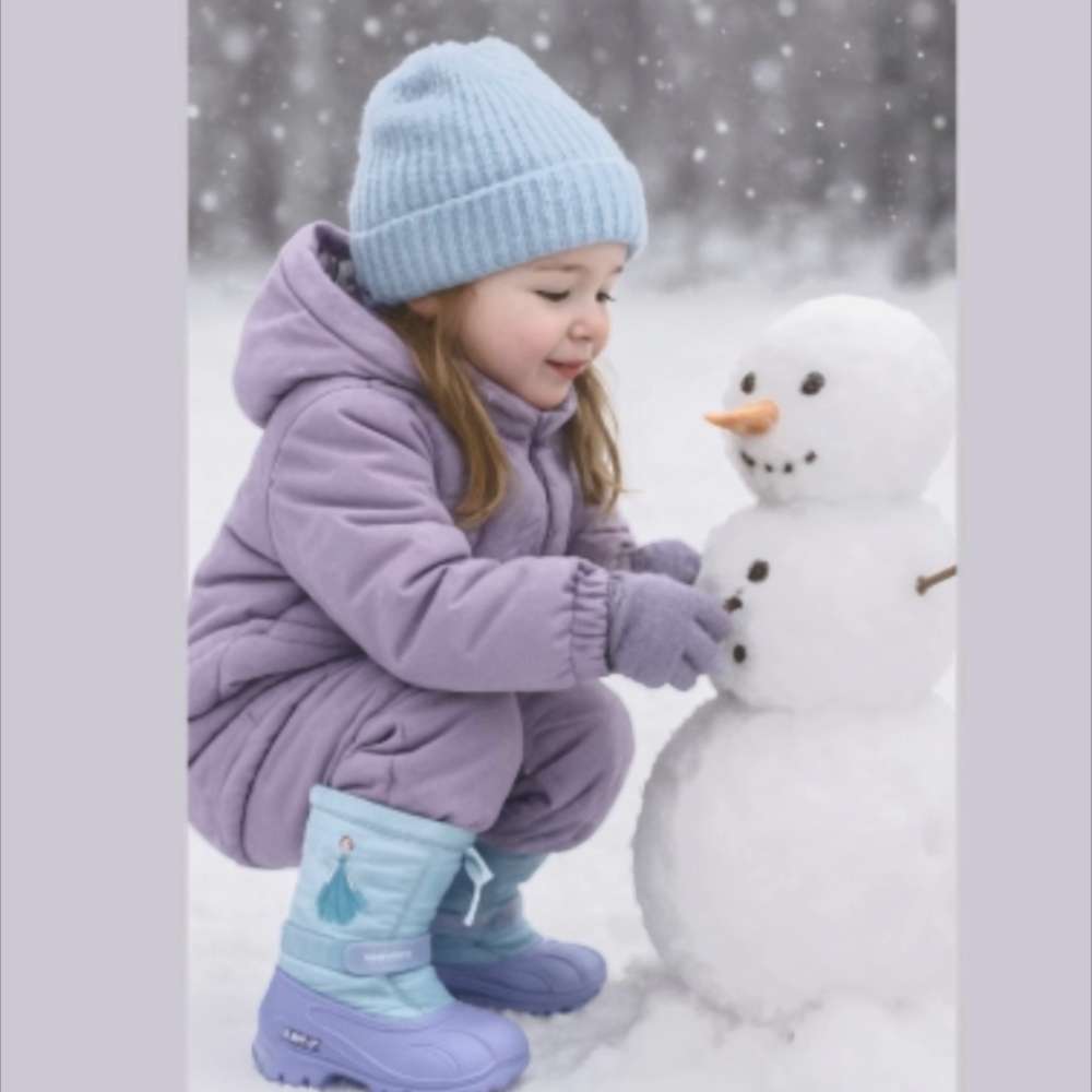 Sorel - x Disney youth flurry frozen II Elsa duck boots blue lavender size 7